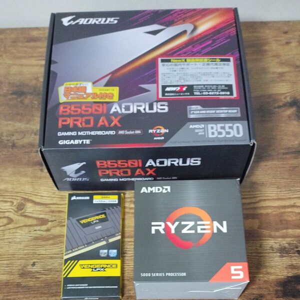 CPU AM4 5600X マザーボード Gigabyte B550I ITX メモリ DDR4 VENGEANCE 32GB