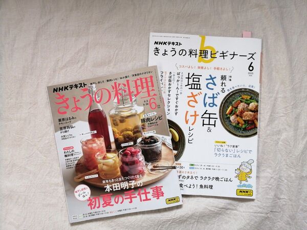 【ご注意下さい!訳あり】NHKテキストきょうの料理・きょうの料理ビギナーズ(2ページ分の抜けあり)◆2冊セット:2025年6月号
