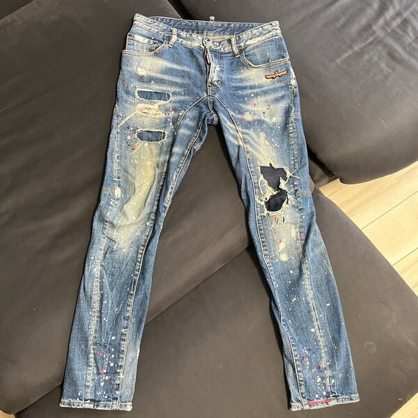 DSQUARED2 デニム ペイント ダメージ加工