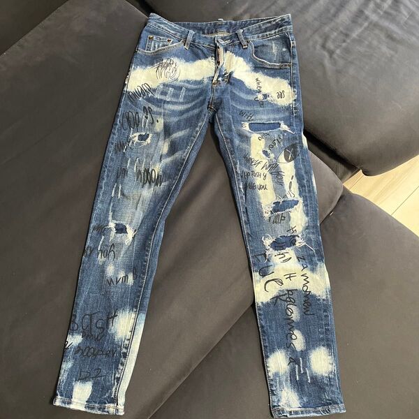 DSQUARED2 デニム ペイント ダメージ加工