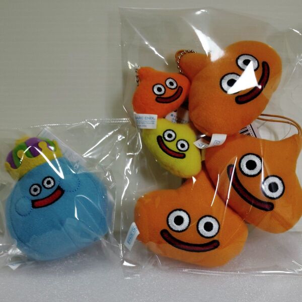 【ドラゴンクエスト・スライム&キングスライム】スライム軍団ぬいぐるみキーホルダー 非売品