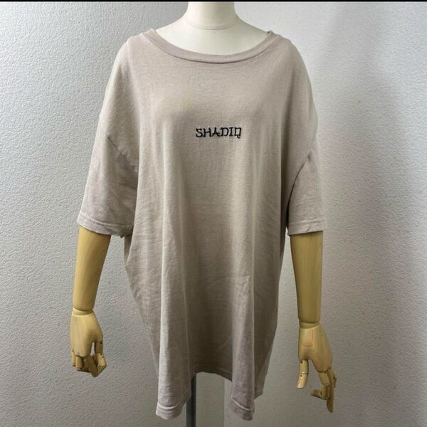 shadiq シャディック 半袖Tシャツ アイボリー