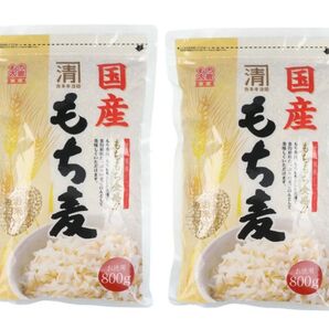 カネキヨ印 国産もち麦 お徳用 800g ×2袋 食物繊維 もちもち食感 ダイエット 2袋セット