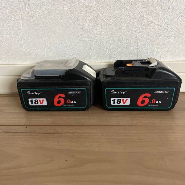 【ジャンク品】18V 6.0Ah リチウムイオンバッテリー(2個)