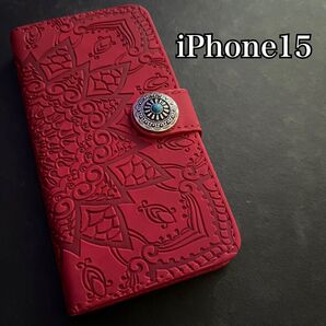 iPhone15 手帳型 レザーケース iPhoneケース 手帳型ケース 革ケース スマホケース