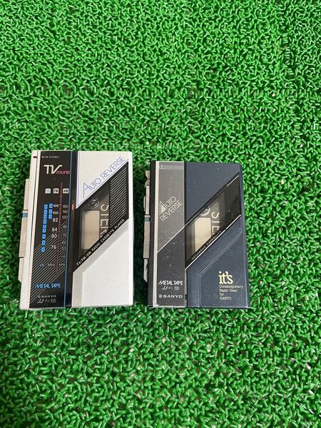 SANYO JJ-P1、JJ-F2 カセットプレーヤー 2台セット (ジャンク品)
