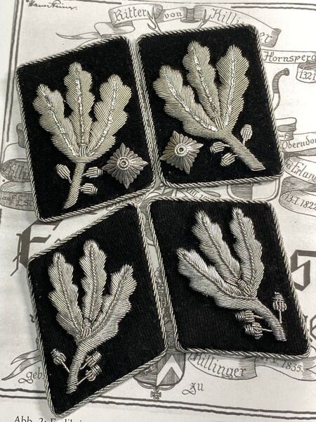 【ドイツ軍】【複製品】襟章×2(中将/大将)/階級章/ドイツ軍