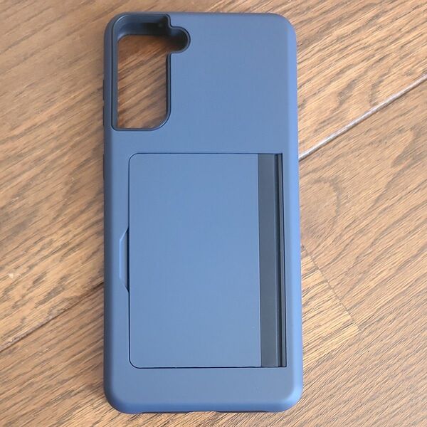 GALAXY s21+ s21プラス スマホケース カード収納付き カバー ネイビー/ブラック