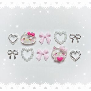 キティちゃん ネイルパーツ 10P 〈J117〉