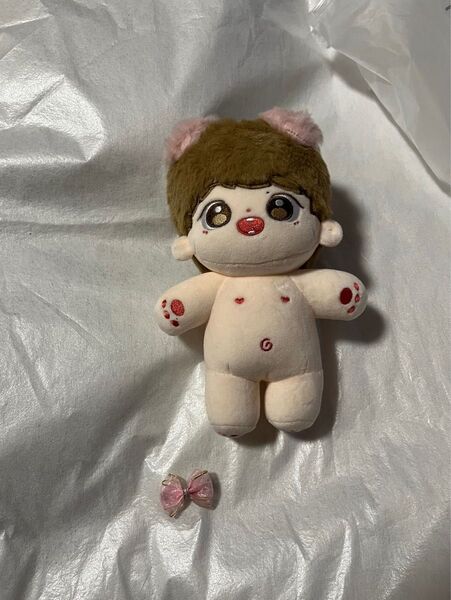 20cm綿人形 ぬいぐるみ 男の子 猫耳 ブラウン 属性なし 肥満の体 ドール 着せ替え