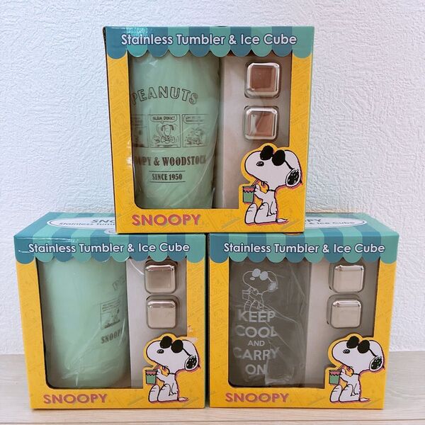 新品 SNOOPY ステンレスタンブラー & アイスキューブ コーヒータンブラー