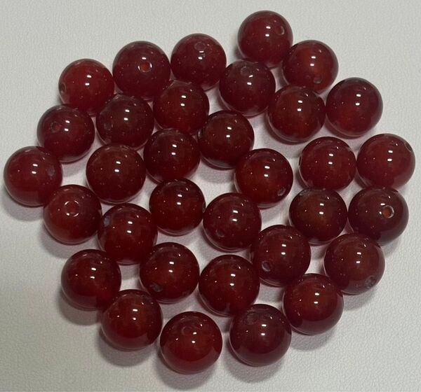 赤瑪瑙 12mm 33粒 天然石 ブレスレット パーツ DIY