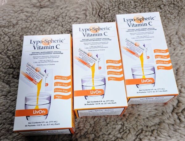 LivOn Labs リポスフェリック ビタミンC 1000mg 30個入り 3箱セット