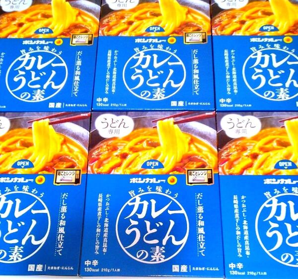 ボンカレー うどん専用 旨みを味わう カレーうどんの素 中辛 6箱