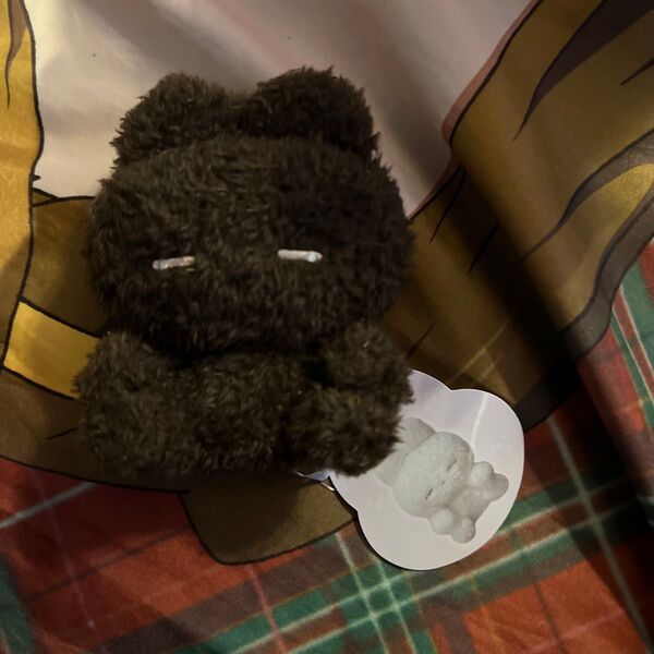 うさぎのねむちゃん ぬいぐるみ マスコット キーホルダー ブラックコーヒー