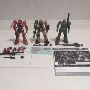 HGガンダム、シャア専用ザク、オリジンザクⅠ、ザクデザート