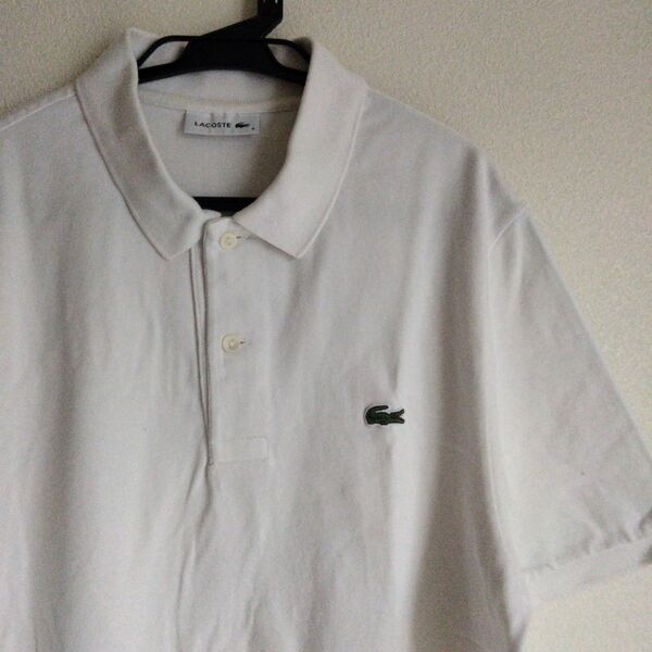 LACOSTE ラコステ ポロシャツ 白 ワンポイント ワニサイズ4
