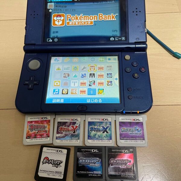 Nintendo New 3DS LL ソフト数種類ポケモンバンク ポケムーバー