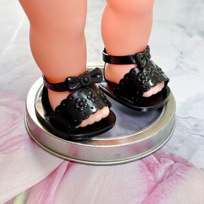 メルちゃん ソランちゃん 靴 サンダル ブラック