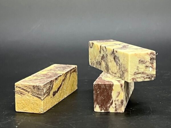 3点青田石1.5cm×1.5cmcm×6cm篆刻手彫り落款印篆刻練習天然石印材