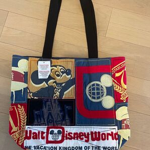 新品 希少 ディズニーワールド パッチワーク トートバッグ wdw 海外ディズニー