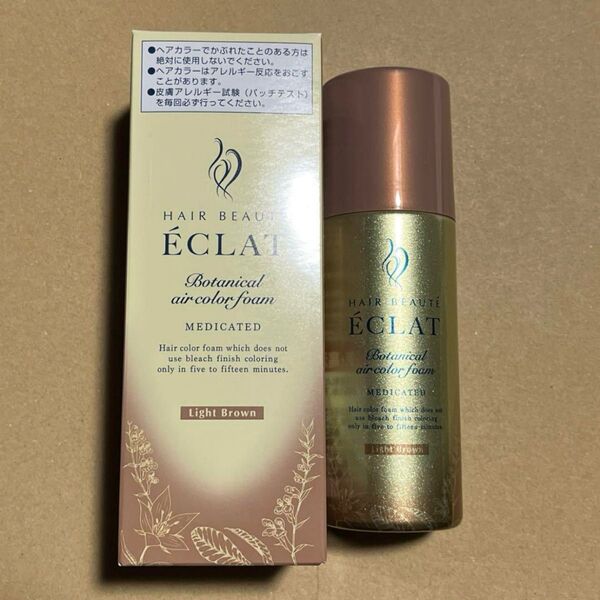 ヘアボーテエクラ ボタニカルエアカラーフォームEX ライトブラウン 80g 白髪染め 泡カラー 泡 ヘアカラー 毛染め