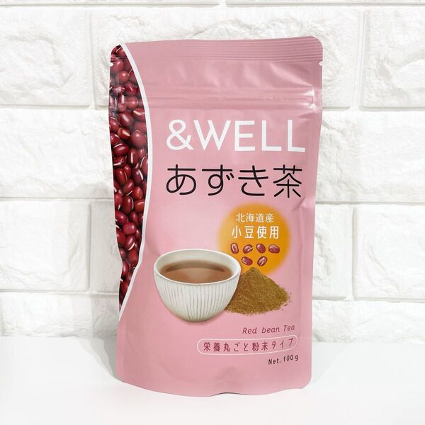&WELL あずき茶 北海道産 パウダー 無添加 ノンカフェイン