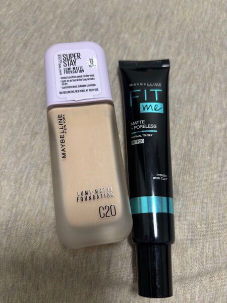 メイベリンルミマットファンデーションC20、プライマー