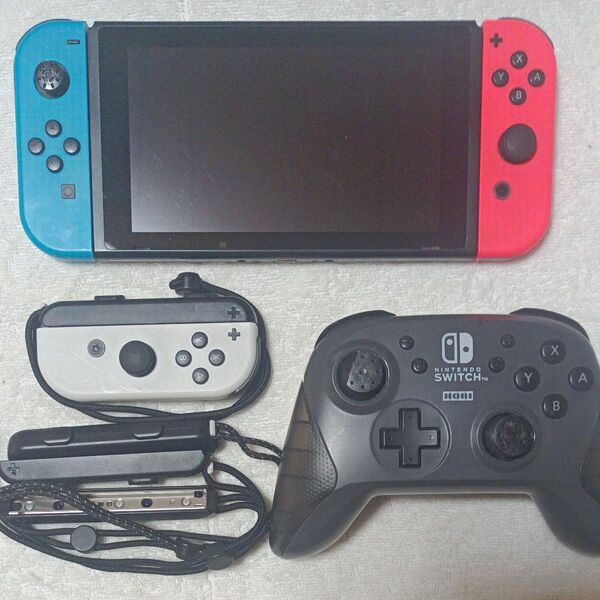 ジャンクNintendo Switch HAC-001 ジョイコン ネオンブルー ネオンレッド2018年製