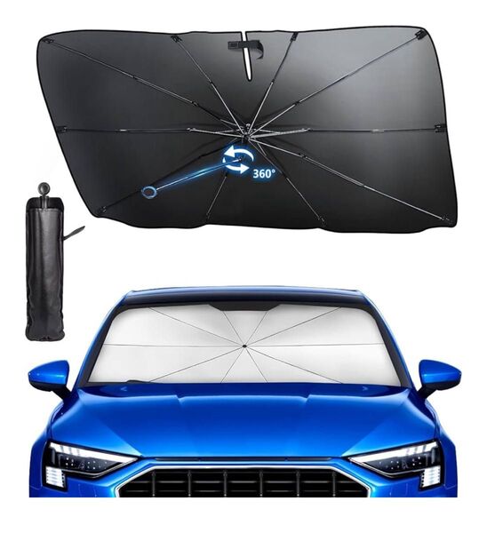 サンシェード 車 フロント 傘型 シンシェード 軽自動車 フロント ガラス用 UVカット 遮光 遮熱 車