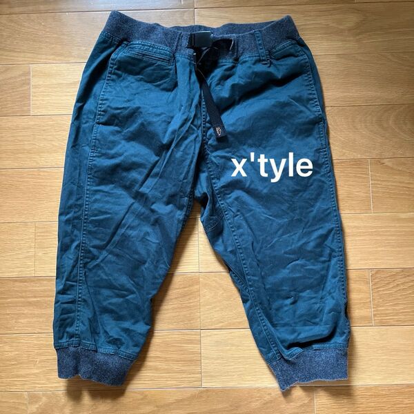メンズ クロップドパンツ ストレッチ ジョガーパンツ 7分丈 ハーフパンツ イージーパンツ ジョガー x'tyle アウトドア