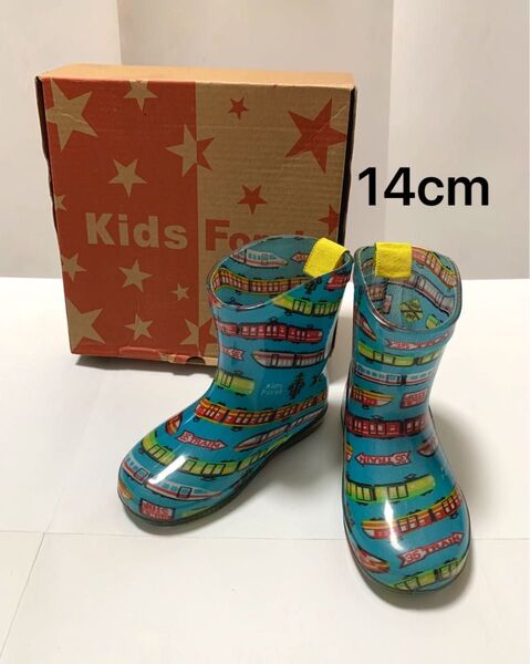 F.O.KIDS エフオーキッズ 長靴 レインブーツ 子供用 電車柄 14センチ