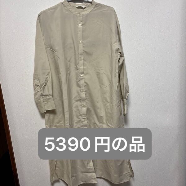 サマンサモスモスブルー バンドカラー シャツワンピース