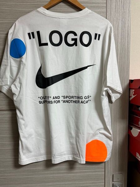 L NIKE OFF WHITE Tシャツ 美品