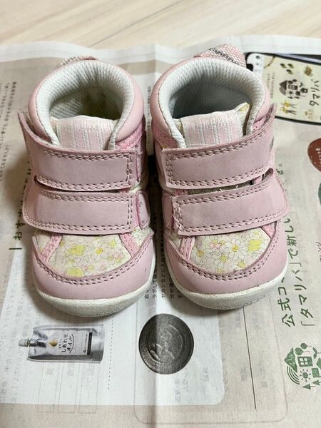 イフミーベビーシューズ ファーストシューズ 11.5cm ピンク 花柄 女の子