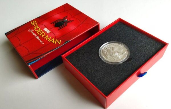 【本物】5,000枚限定発行 スパイダーマン クック諸島 2017年 1オンス プルーフ 銀貨