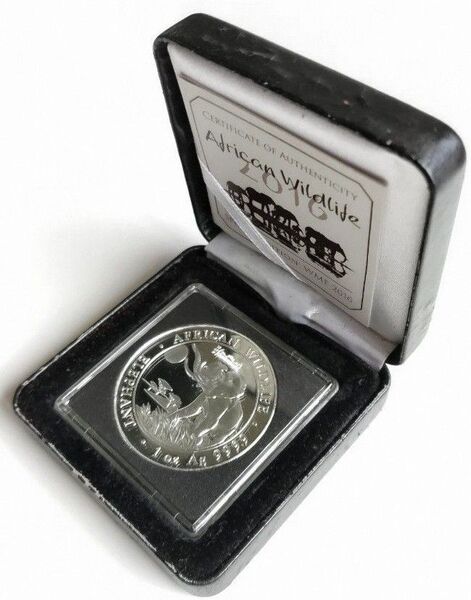 【本物】1,000枚限定発行 ドイツ製 象 WMF ソマリア 2016年 1オンス 銀貨