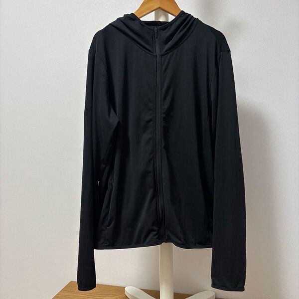 UNIQLO ユニクロ エアリズムUVカット パーカー ジップアップ 長袖 XL AIRism 訳あり★メッシュ