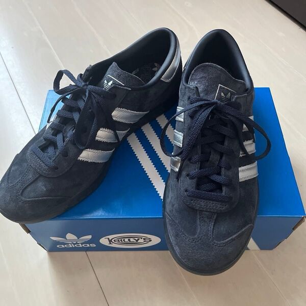 箱有り adidas アディダス BILLY'S HAMBURG スニーカー スウェード ネイビー