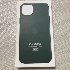 iPhone 15 Plus用 MagSafe 対応 ファインウーブンケース 純正品 ダークグリーン