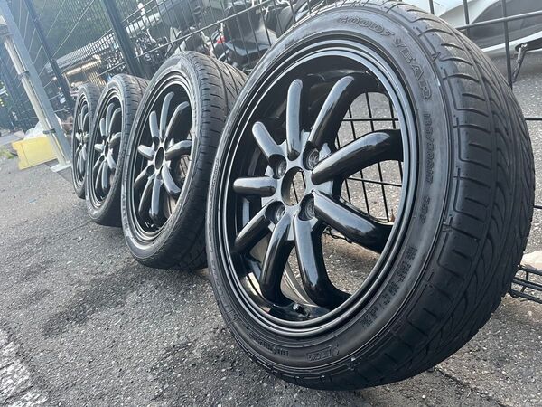 15インチホイール 軽自動車 ワタナベ風ホイール ムーンアイズ 軽トラ 軽バン タント NBOX