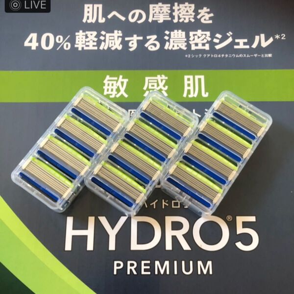 シック ハイドロ5 プレミアム 敏感肌用 替刃12個