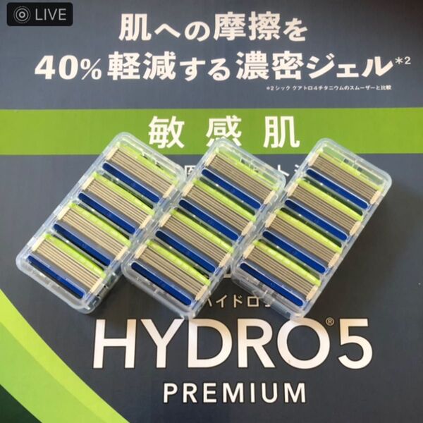 シック ハイドロ5 プレミアム 敏感肌用 替刃12個