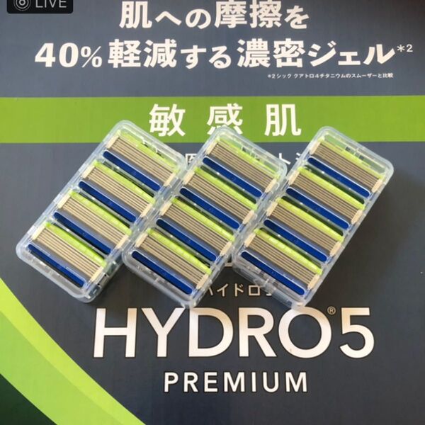 シック ハイドロ5 プレミアム 敏感肌用 替刃12個