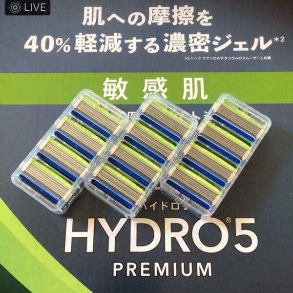 シック ハイドロ5 プレミアム 敏感肌用 替刃12個