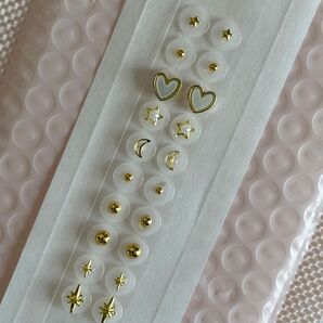 耳ツボジュエリー 20粒 【まとめ買い割引あり】ゴールド 耳ツボ ハート