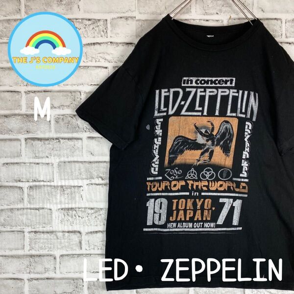 USA古着LED ZEPPELIN 1971 TOKYOツアーTシャツM ブラック バンドtシャツ