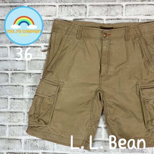 USA古着 L.L.Bean ハーフチノ ハーフパンツ 36 W ショートパンツ カーゴ