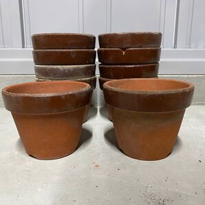 植木鉢 素焼き 4号 10点セット 小品盆栽 観葉植物 多肉植物 山野草 花 雑木 松盆栽 松柏 ガーデニング 深鉢 鉢 盆栽鉢