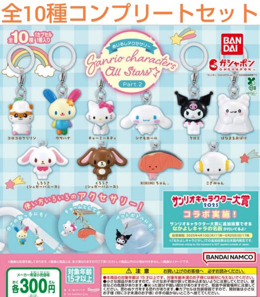 めじるしアクセサリー サンリオキャラクターズオールスターズ Part.2 全10種コンプリートセット